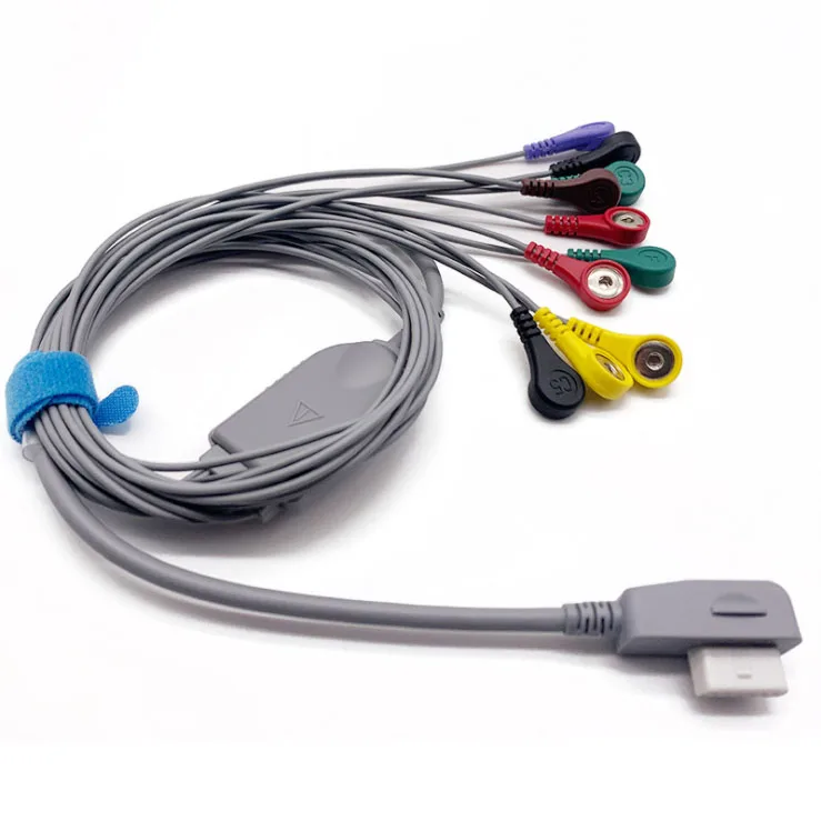 Compatible with Norav 1200W 10-lead ECG Lead Wire EOS Sterilization Cable, Model EKAA10-LPA 0.9M CE