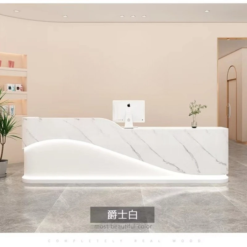 Beauty Salon Reception Desks Medical Aesthetics Company Reception Desks Atmosphere Office Furniture Reception Et Table ZY40JDT