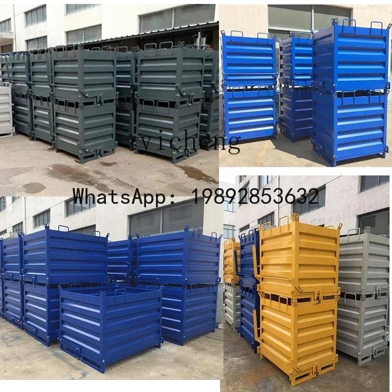 AB  heavy waste box workshop iron filings box pouring iron filings car box bottom can be opened self-unloading type