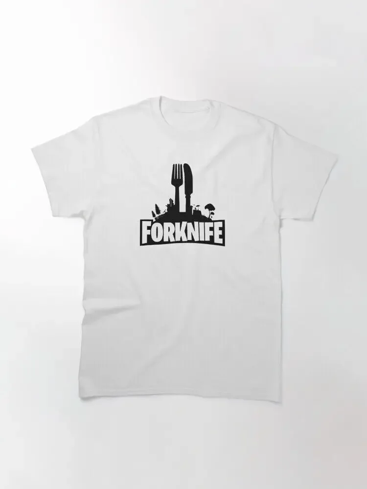 Funny Fork Knife Video Game Joke Logo T Shirt S 3XL