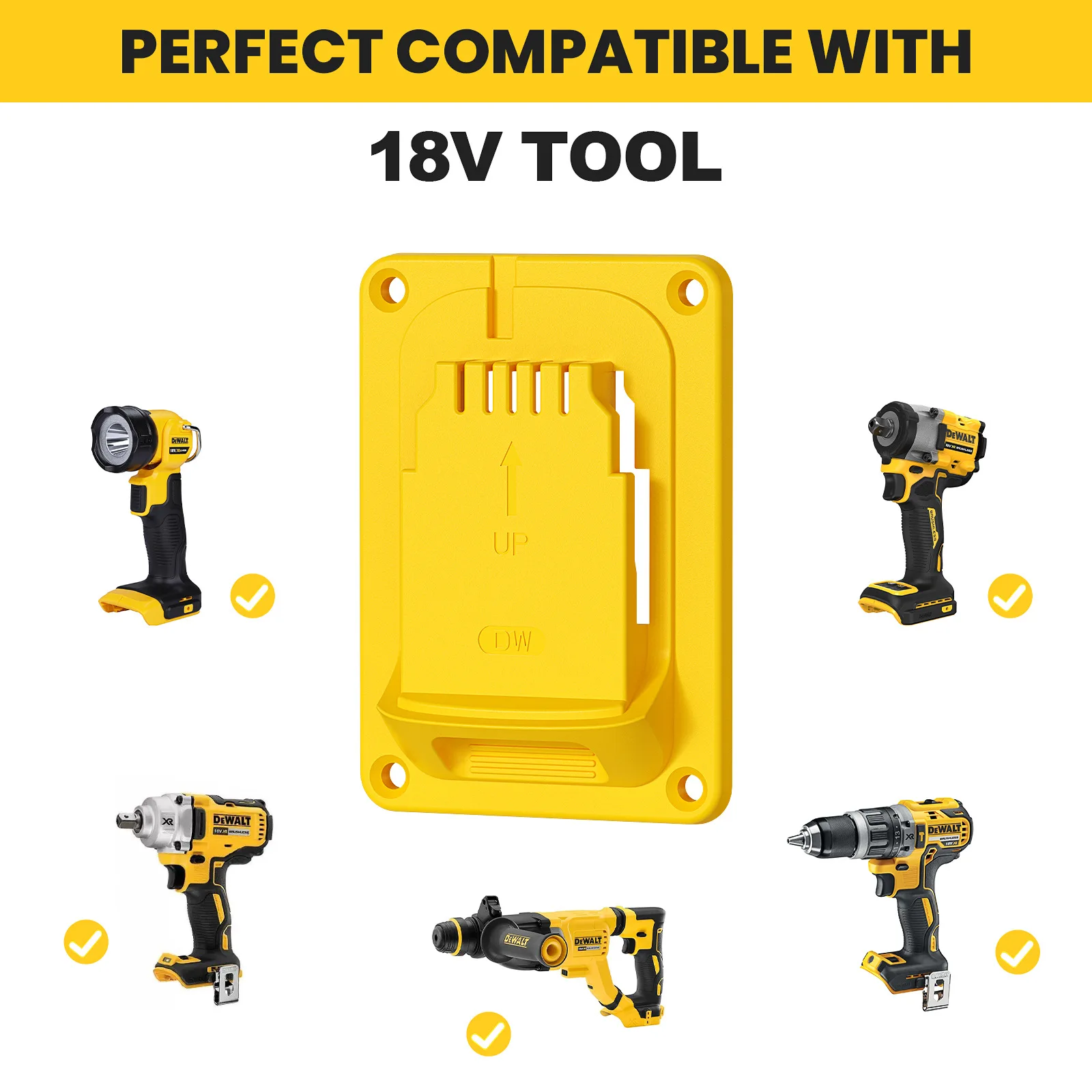 Für Dewalt/Milwaukee/Makita/Bosch/Ridgid/AEG 18V Akku-Werkzeughalter Wandmontage Werkzeughalterung Befestigungsvorrichtung Werkzeughalter – Detail 31