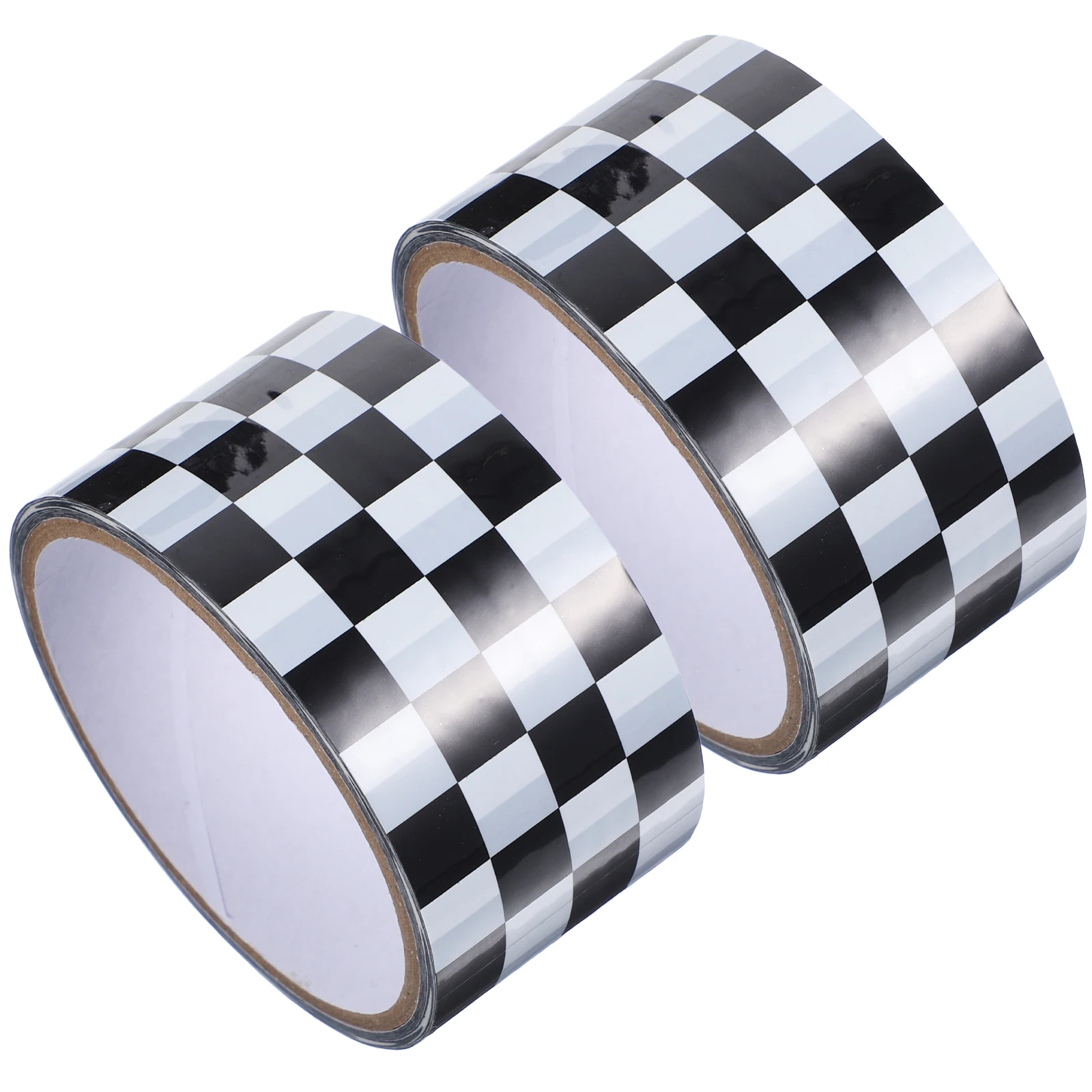 

2pcs 2 Rolls Black White Checkered Tape 15m x 4.8cm DIY Decorative Packaging Tape for Walls Frames Books Keyboards Crafts