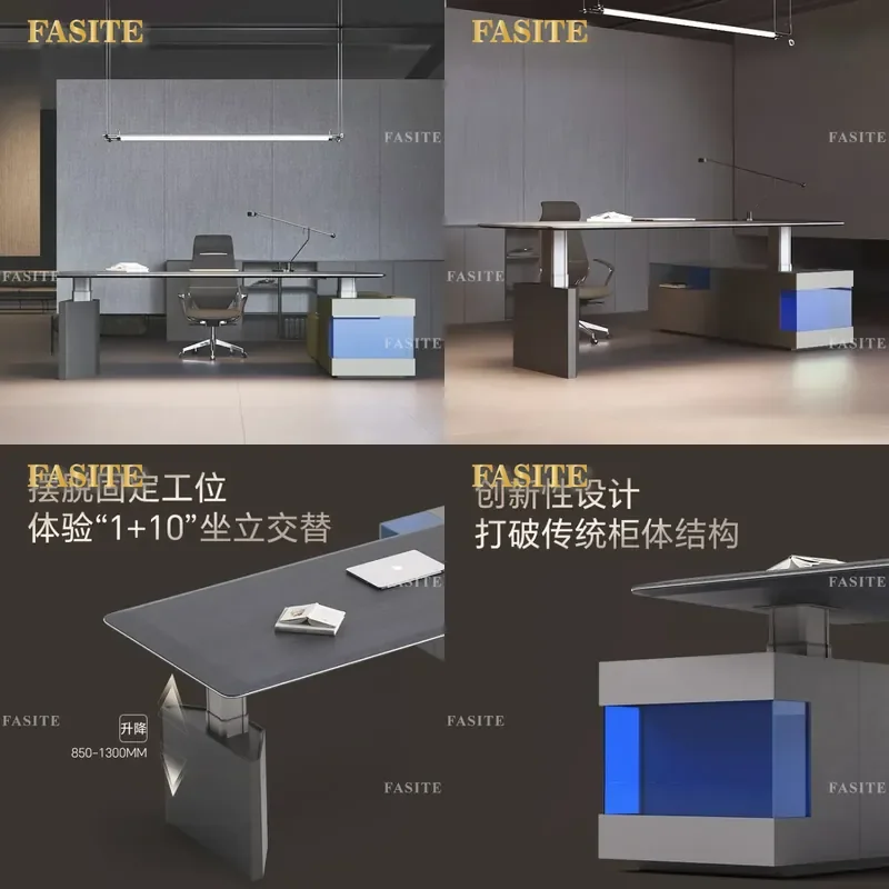 For Intelligent Dual Motor Electric Lifting Table Computer Desk High End Study Desk Furniture Adjustable Height