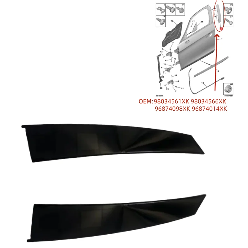 

98034561XK For Door Frame Decorative Strip for Citroen DS5 2013-2017 98034566XK 96874098XK 96874014XK