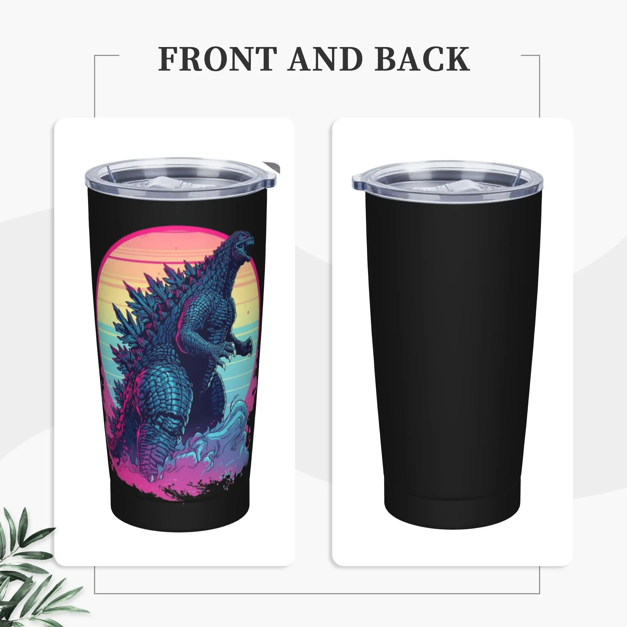 Monster G-Godzillas Tumbler Vacuum Insulated  Coffee Cups Stainless Steel Travel Outdoor Mugs Hot Cold Drink - view 2