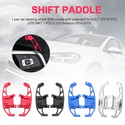 1 par de paletes de mudança de volante de carro, extendido para golf gti r gtd gte mk7 7 polo gti scirocco 2013-2018