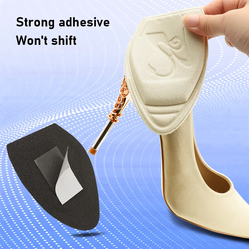 1 Pair Forefoot Pads Sneaker Half Insoles Adjust Size Shoe Insoles Fillers Comfortable Foot Care Anti-Slip Shoe Pad for Heels