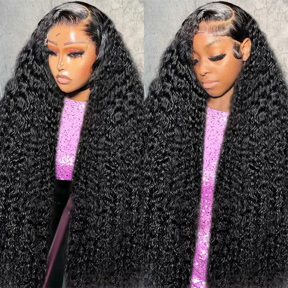 

40 46 Inch 13x4 13x6 Water Wave Human Hair Wigs 200% Density Deep Wave 5x5 Hd Lace Front Wig Curly 360 Full Lace Wig For Women