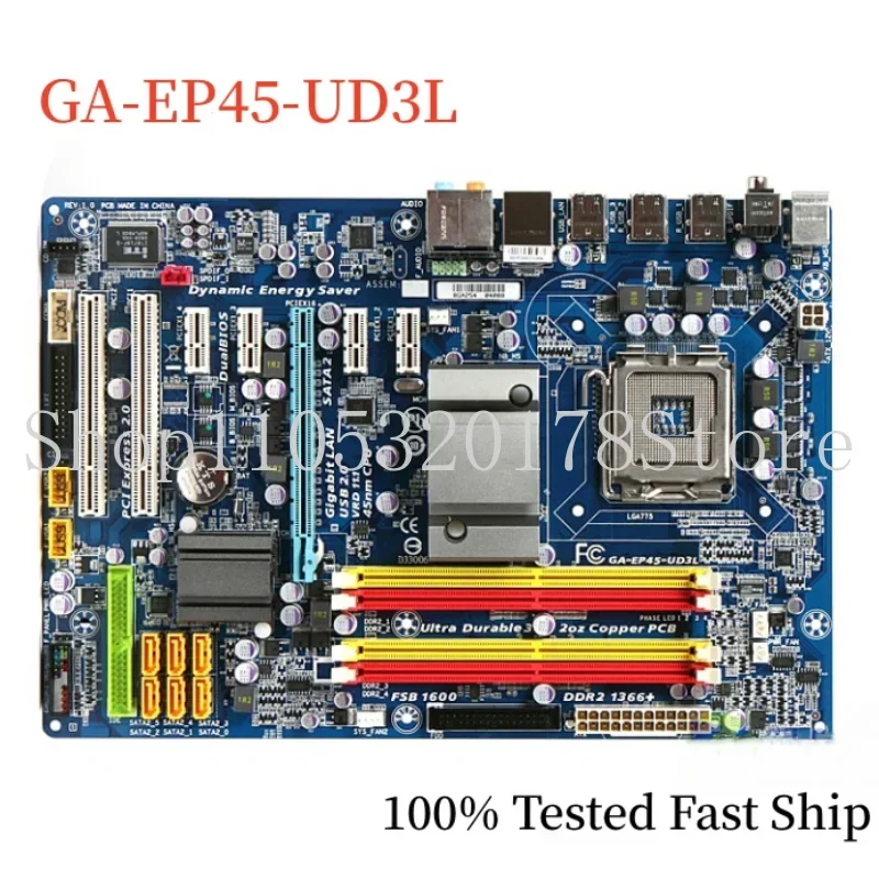Placa-Mãe Gigabyte GA-EP45-UD3L P45 LGA 775 DDR2 ATX 100% Testada Envio Rápido