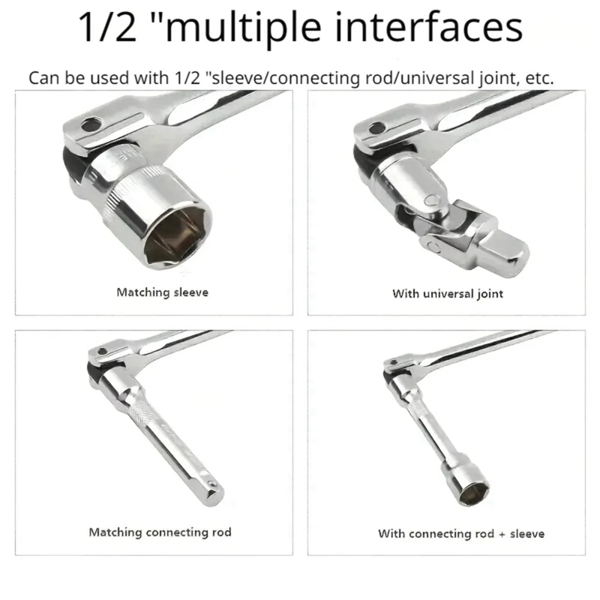 A002 F Steering Handle Socket Wrench Set 1/4 Inch 3/8 Inch 1/2 Inch Torque Wrench Steering Handle Workshop Repair Tool
