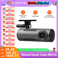 70mai Dash Cam M310 1296P F2.0 Aperture Night Vision 130°FOV Smart Voice Control 24H Parking Guard 70mai M310 Recorders