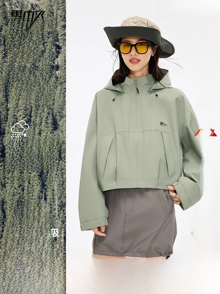 

Женская уличная куртка Snow Flng 2026 Spring из полиэстера, водонепроницаемая, для активного отдыха, альпинизма и города