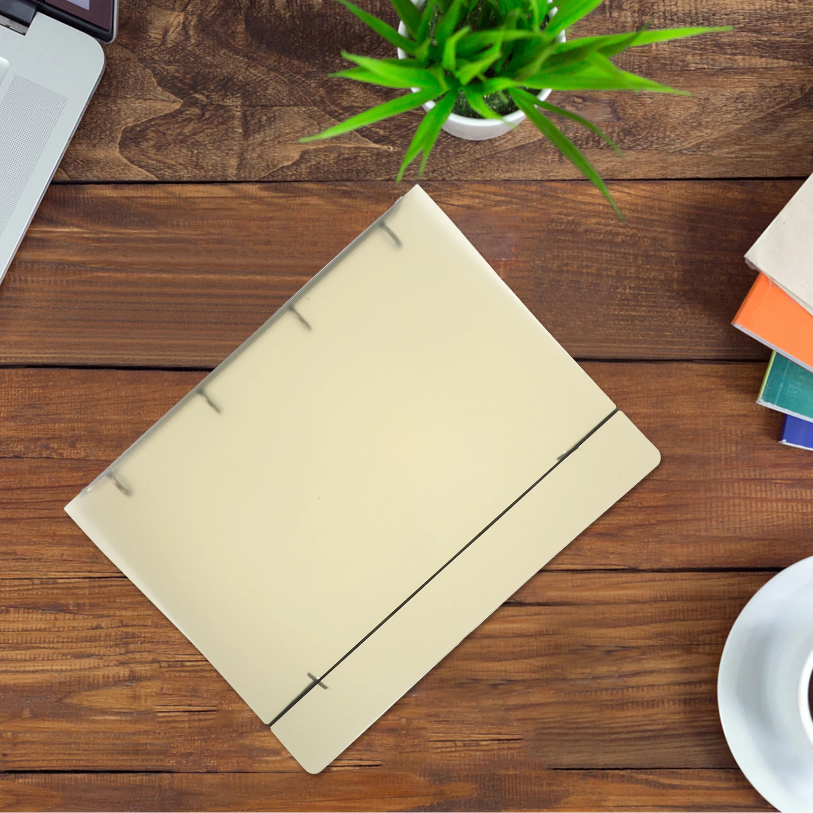 

1pc File Folder Bag A4 Plastic Document Organizer Portable File Storage For Papers Receipts Business Cards Vouchers Tickets