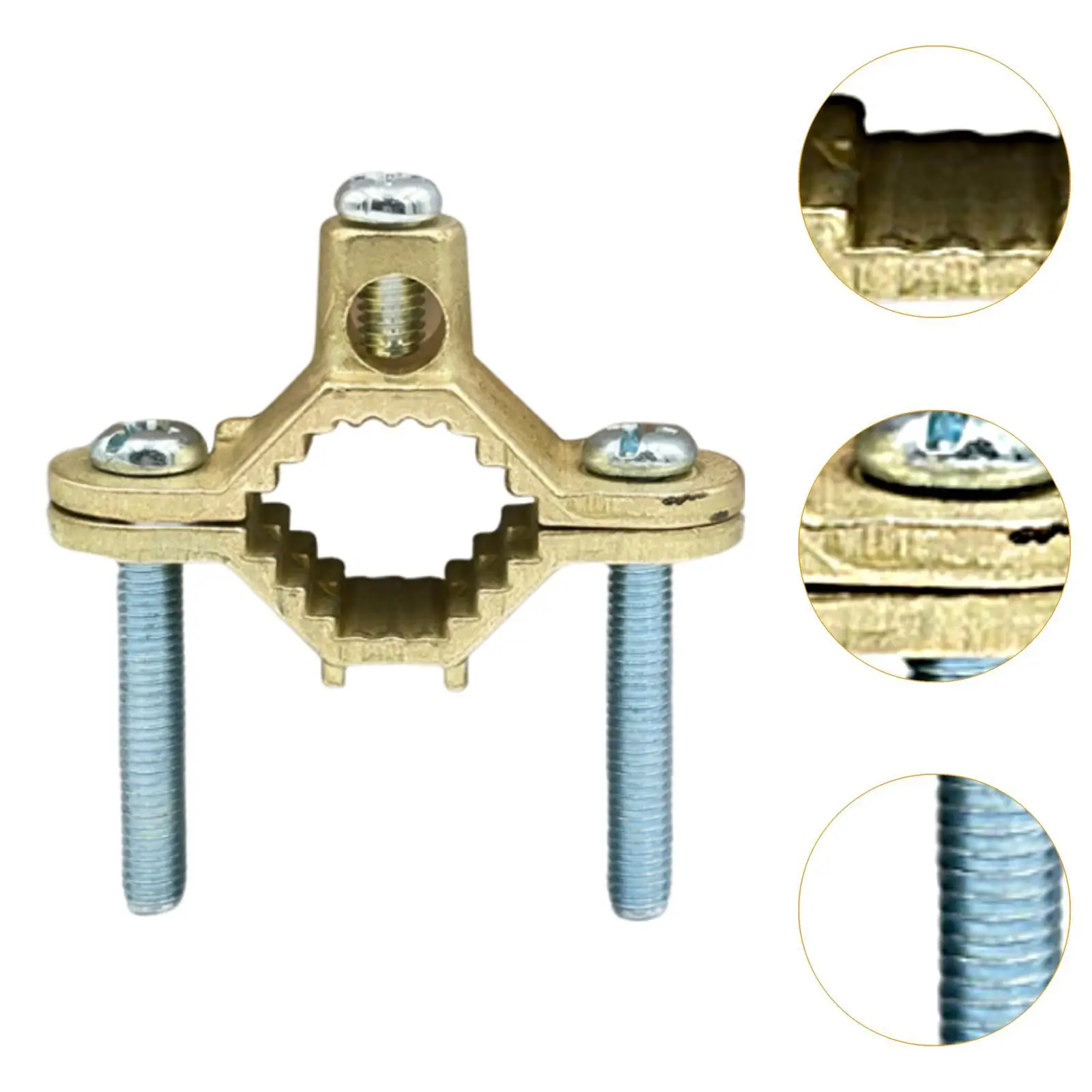 Ground Clamp with Screws High Performance Brass Wire Pipe Electrical Connector for Secure Installation