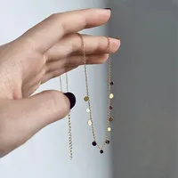 316L Simple Stainless Steel Round Small Hanging Piece Necklace Titanium Steel Jewelry Wholesale Necklaces for Women