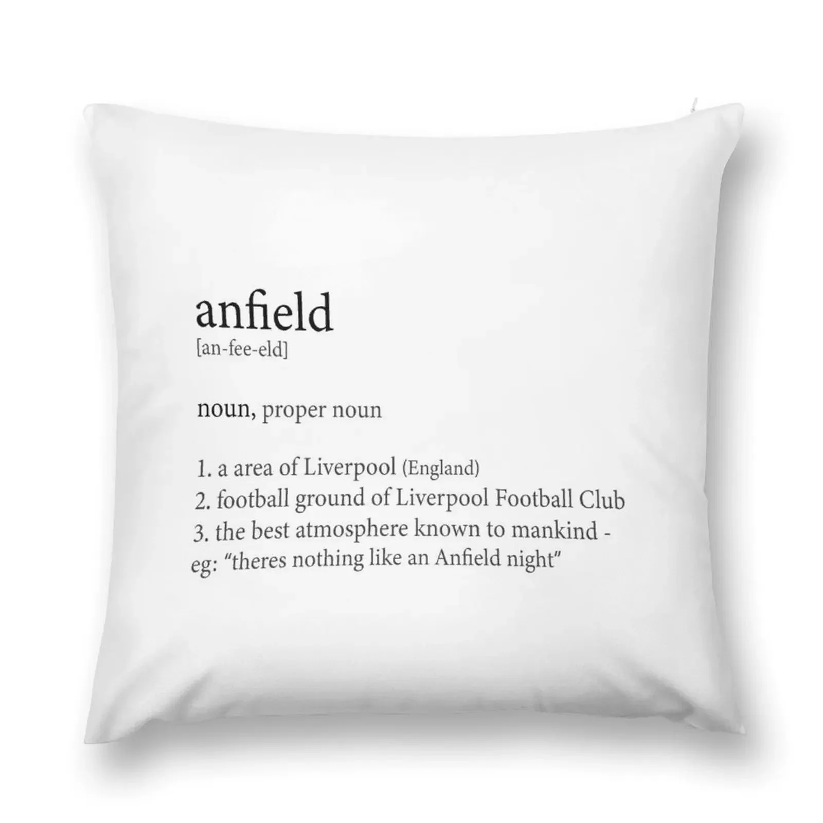 Anfield Nights Quote Throw Pillow anime girl Cushion Cover Luxury Christmas Pillows Christmas Pillowcase pillow