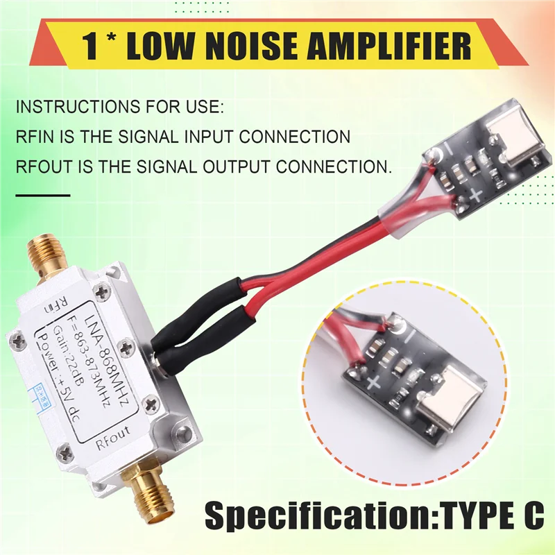 Modulo RF A17Z Amplificatore a basso rumore 868Mhz per amplificatore RF LNA Estensore di portata di trasmissione immagine TIPO C