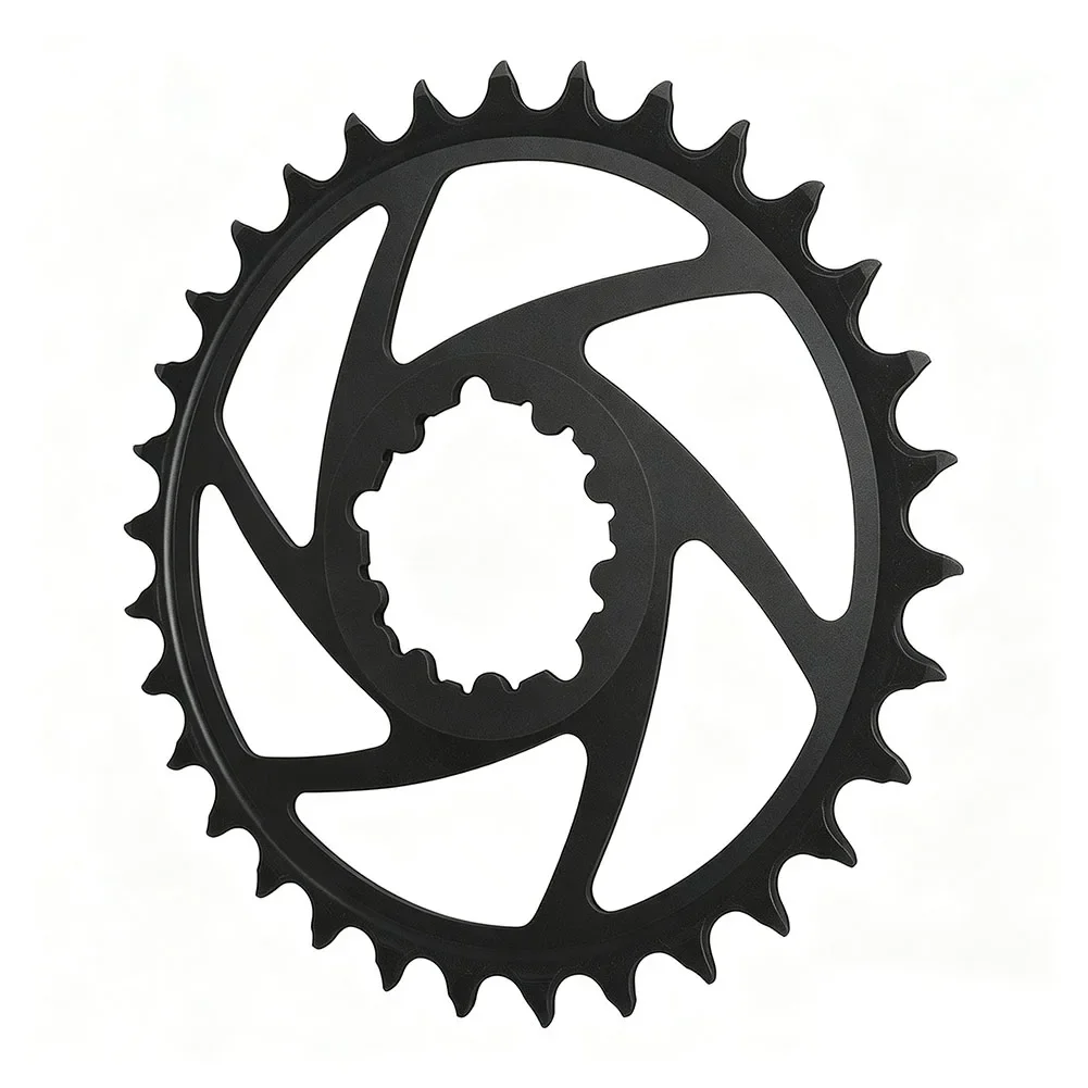 6mm Offset Aluminum Direct Mount Chainring for GXP Cranksets Positive Negative Tooth Design Improves Chain Alignment