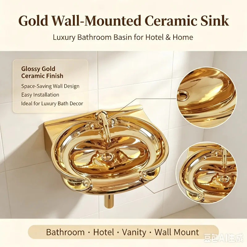 SCY gold relief art column basin table floor-to-ceiling wash basin premium light luxury wash table