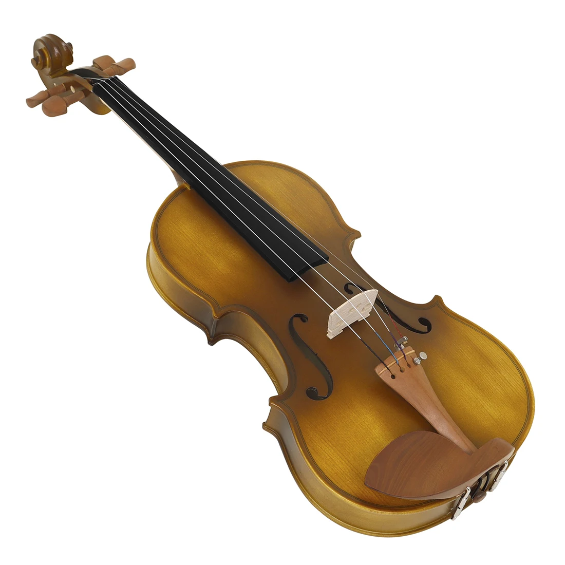 4/4 Violin Spruce Wood Vintage Violin with Case & Bow & Rosin & Strings & Tuner &Shoulder Rest Accessories for Beginner view 2
