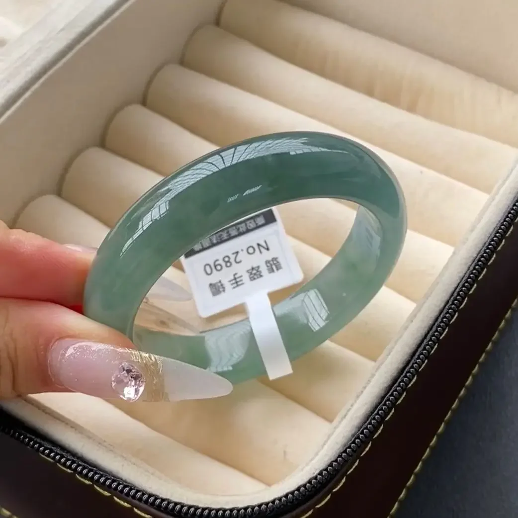 100% real green jade bangles natural handmade bracelets floating flower emerald ladies bracelet jade gift Bangles Lady PartyGift