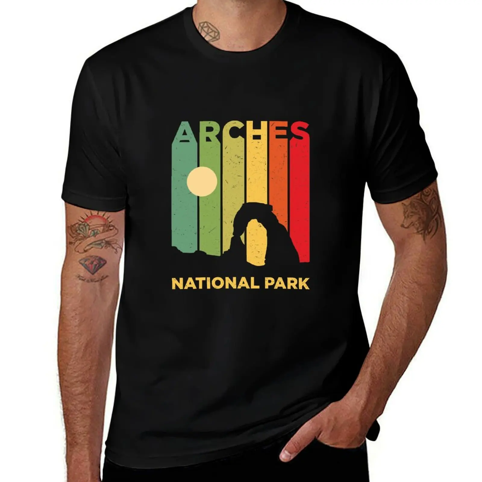 

Arches National Park Moab Utah Vintage sunset T-Shirt kawaii clothes animal prinfor boys croswit shirt man outfits for men