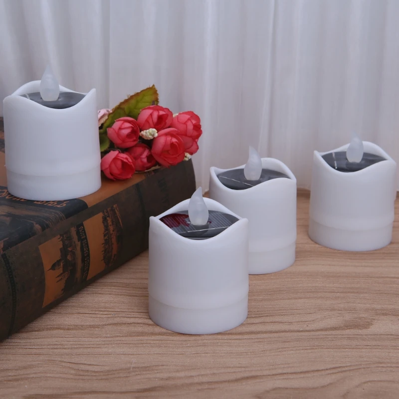 Đèn LED chạy bằng năng lượng mặt trời Ánh sáng đèn trà nhấp nháy màu vàng Lễ hội đám cưới lãng mạn