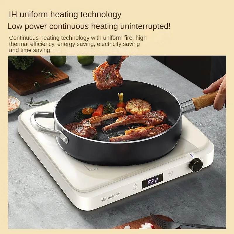 Induction Cooker 2200W Digital Display NEG Panel Infinitely Variable Speed Adjustment 3H Timer Home Kitchen Induction Cooker