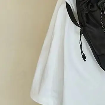 

Цельная многофункциональная сумка через плечо на шнурке, плиссированная маленькая сумка, сумка через плечо из нейлоновой ткани для повседневного отдыха на открытом воздухе