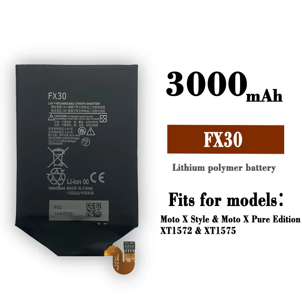 

FX30 High Quality Replacement Battery For Motorola Moto X Style XT1572 XT1575 Mobile Phone New Batteries + Tools