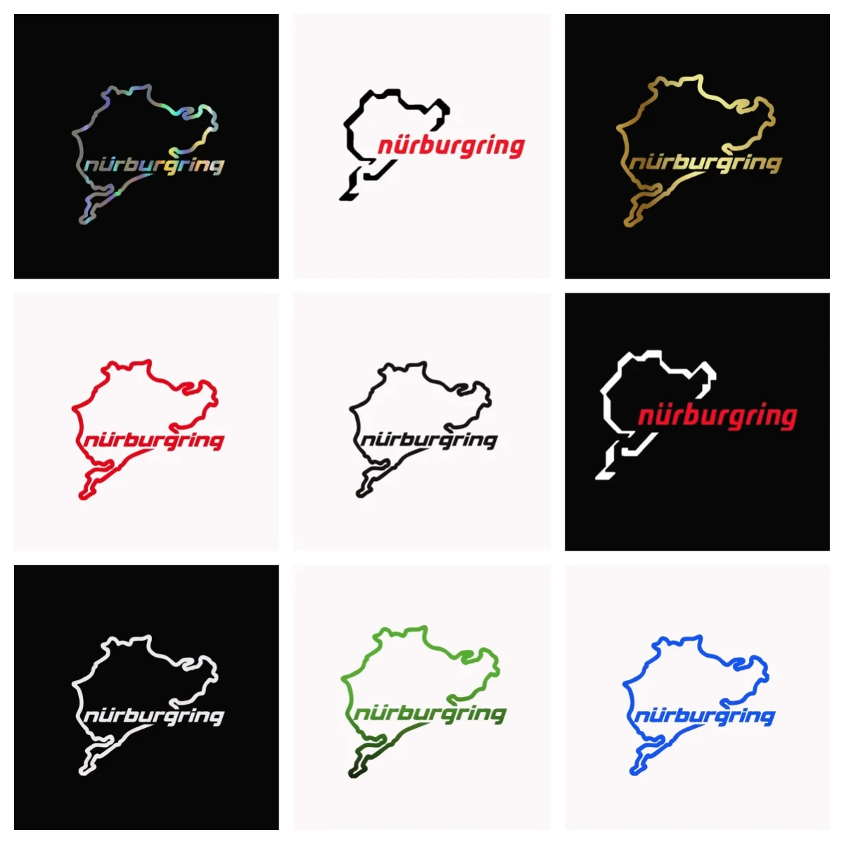 Car Sticker The Racing Track Nurburgring Vinyl Decal Window Bumper Motorcycle Fridge Laptop Decoration Motorcycle stickers