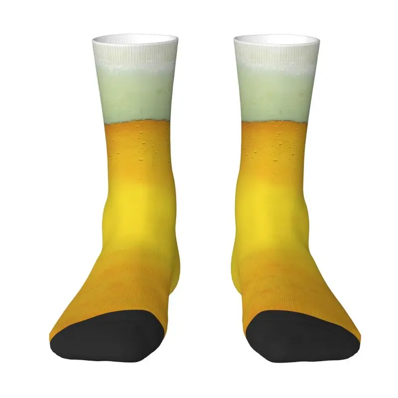 

Funny Beer Realistic Bubbles Foam Dress Socks Men's Women's Warm Fashion Novelty Drinking Lover Crew Socks