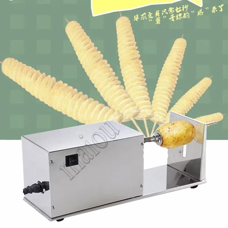 Tornado Potato Cutter Machine Electric Spiral Cutting Machine Chips Machine Chopper Potato Chip String Rotate Potato Chips Tower