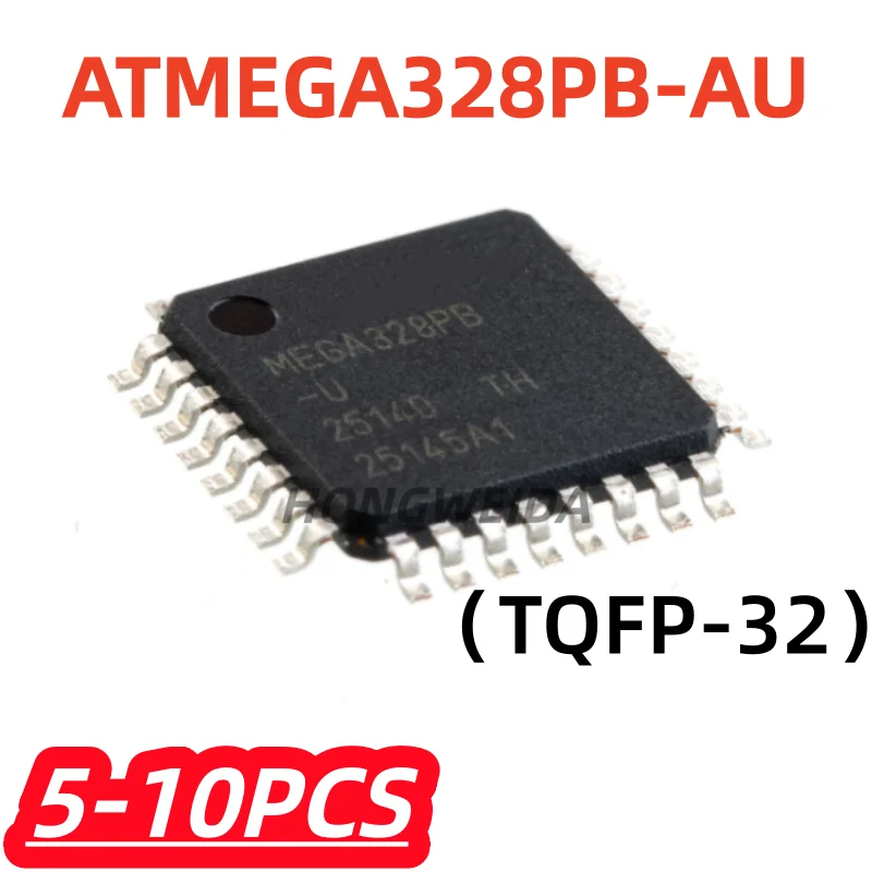 5-10Pcs/lot 100% New ATMEGA328PB-AU ATMEGA328PB MEGA328PB-U ATMEGA328PBAU TQFP32 Microcontroller Original Chipset