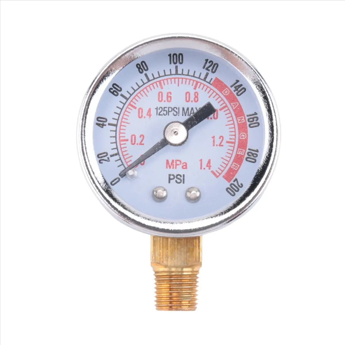 4Pcs 0-200 Psi Air Pressure Gauge 1/8In Male NPT Connection Air Gauge Lower Side Mount 1.57In Dial Air Compressor Gauge-A14I