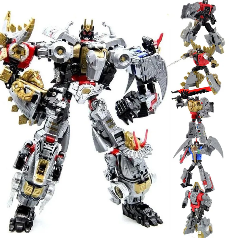 

New 5 in 1 Oversize NBK Anime Devastator Model Toys Transformation Action Figure Robot Dinosaur KO GT Aircraft Kids Adult Gift