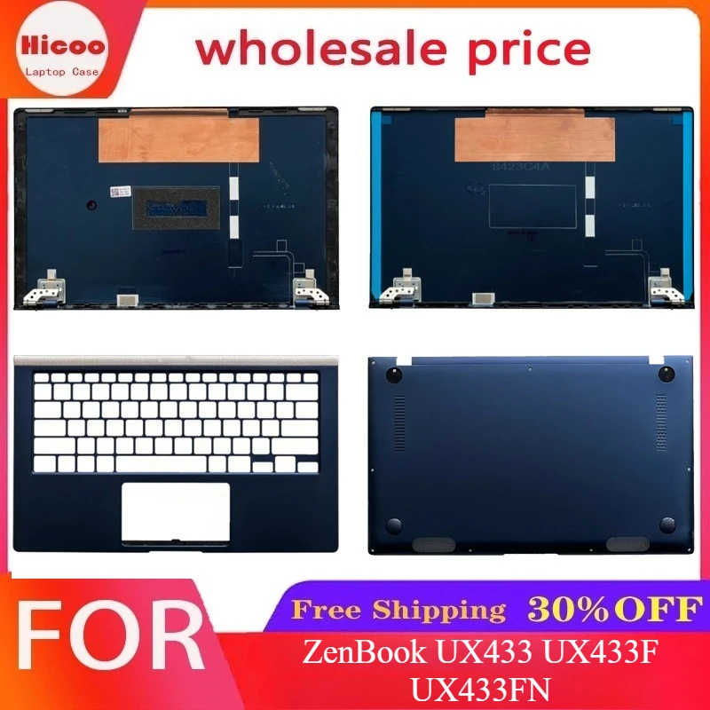 New For ZenBook UX433 UX433F UX433FN Laptop LCD Back Cover/Upper Case Palmrest Cover / Bottom Base Case Cover