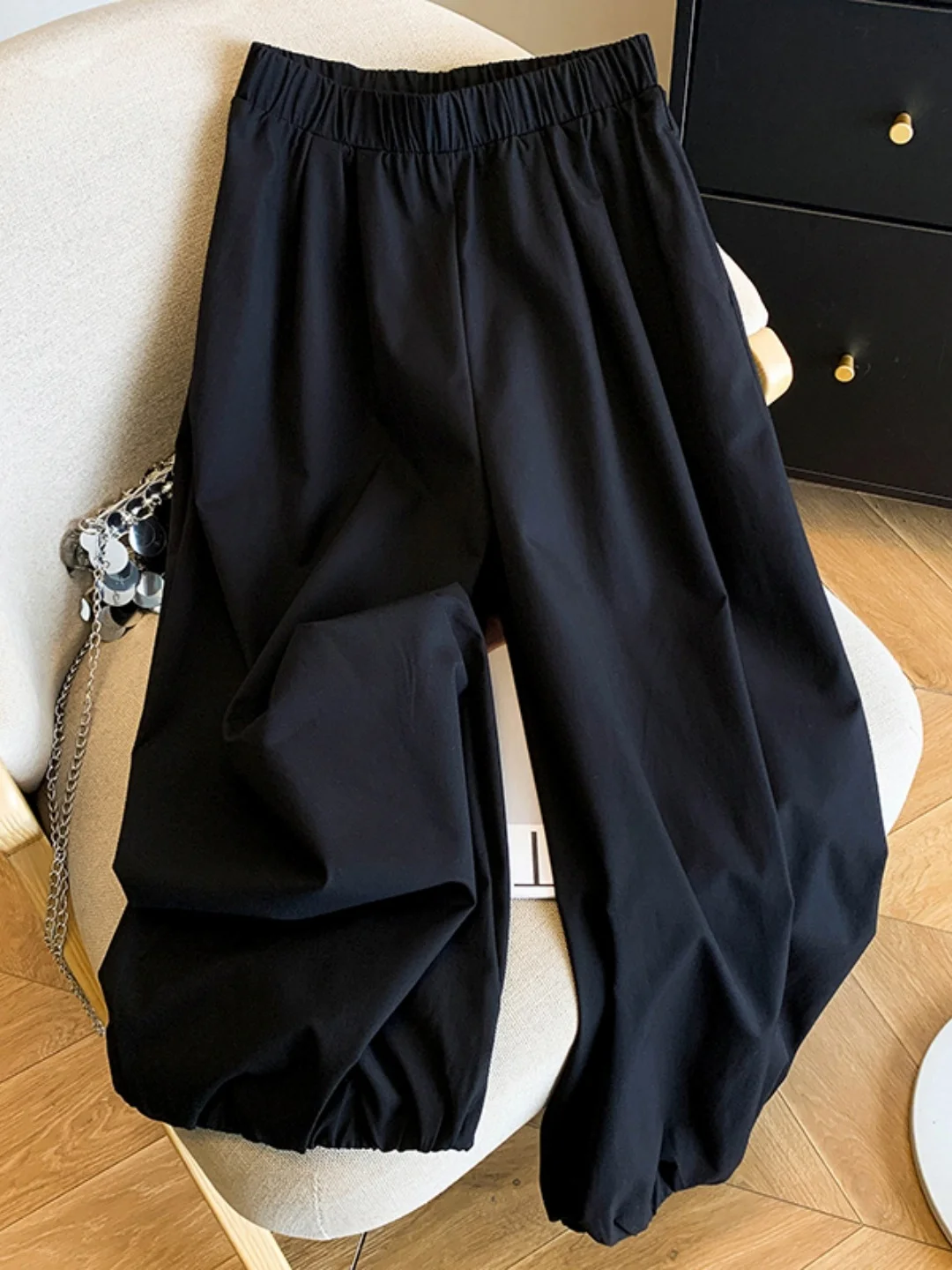 

Breathable Air Feeling Casual Wide Leg Pants Women's Spring Outerwear High Waist Trousers Korean Sle Commute Long Pants
