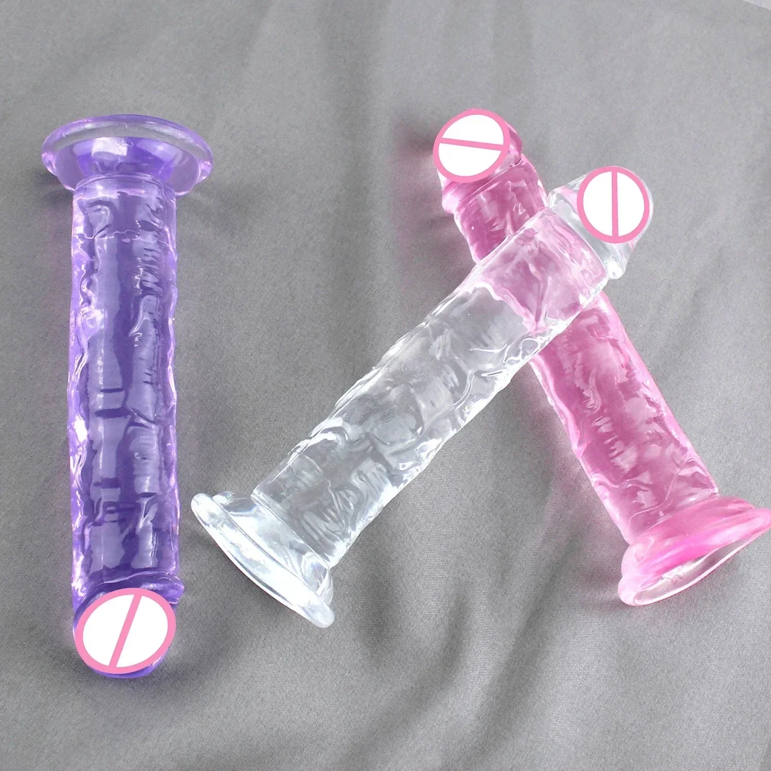 6 Sizes Small Transparent Dildo Suction Cup Jelly Dick Women Erotic Anal Sex Toys Soft Clitori Vaginal Masturbators Penis 3color