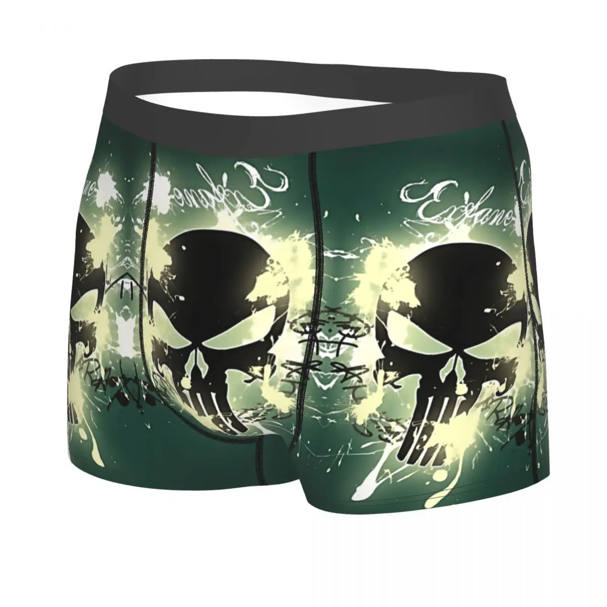 Personalizzato Maschio Divertente Punisher Cartoon Design Biancheria Intima Fumetti Trendy Supereroe Boxer Slip Pantaloncini Traspiranti Mutandine Mutande