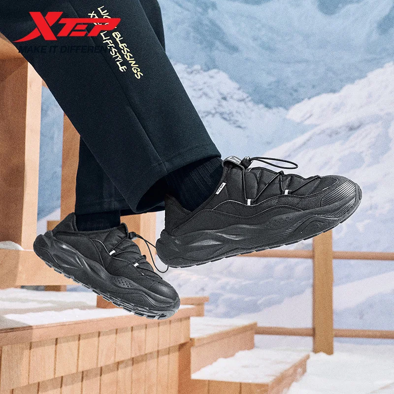 

Мужская хлопковая обувь Xtep, новинка зимы 2024, легкие, удобные, прочные, амортизирующие кроссовки для бега 875419370032