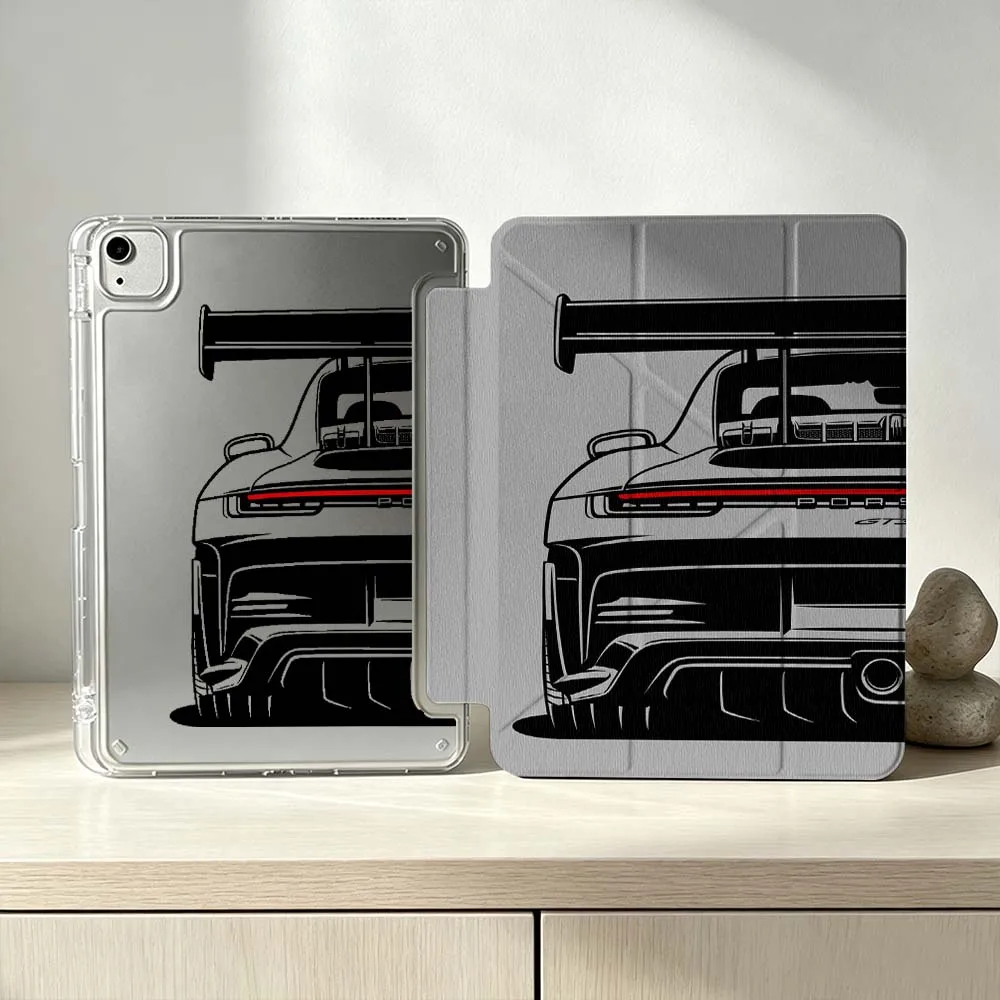 Luxurious Design Car Cool Soft For iPad Pro Air mini 6 5 4 3 2 1 11th 10th 6th 5th M5 M4 M3 M2 9gen Foldable 3Y Tablet Case