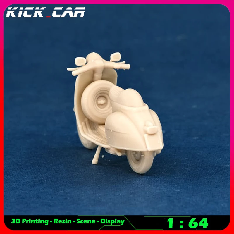Kicarmod 1/64 Motorrad (ohne Jiffy-Ständer) Modellauto Diorama ungefärbtes Harz Garage Szene Dekoration Simulation Szene Spielzeug – Detail 7