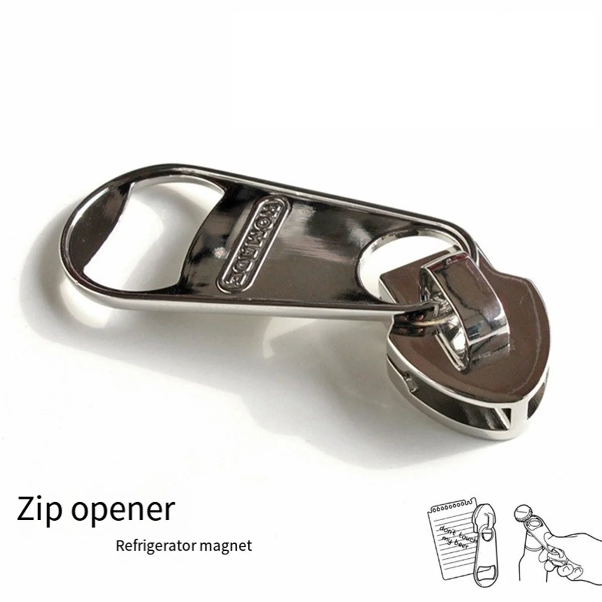 Ouvre-bouteille à fermeture éclair A71Z, ouvre-boîte de boisson portatif, dissolvant de bouchon de bouteille de bière, ustensiles de cuisine pratiques, décoration de réfrigérateur