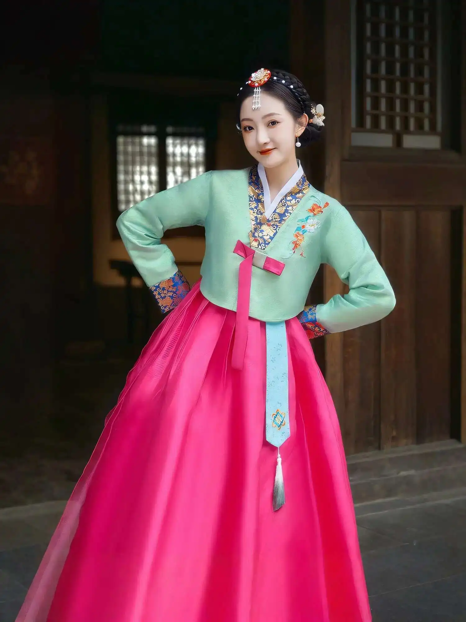 

Korean Ethnic Costume Korean Palace Hanbok Dae Jang Geum Dress Yanji Princess Photo Dance Performance Costume