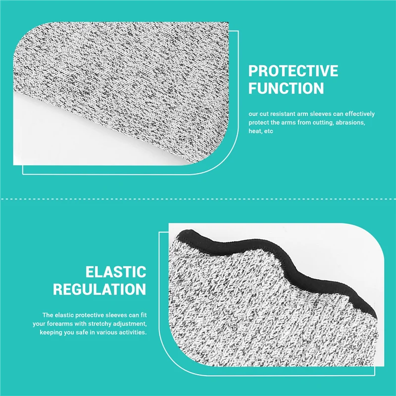 -ABPU 4 أزواج من الأكمام المقاومة للقطع والحرق، أكمام حماية للذراع، واقيات الساعد للبشرة الرقيقة والكدمات 45 سم