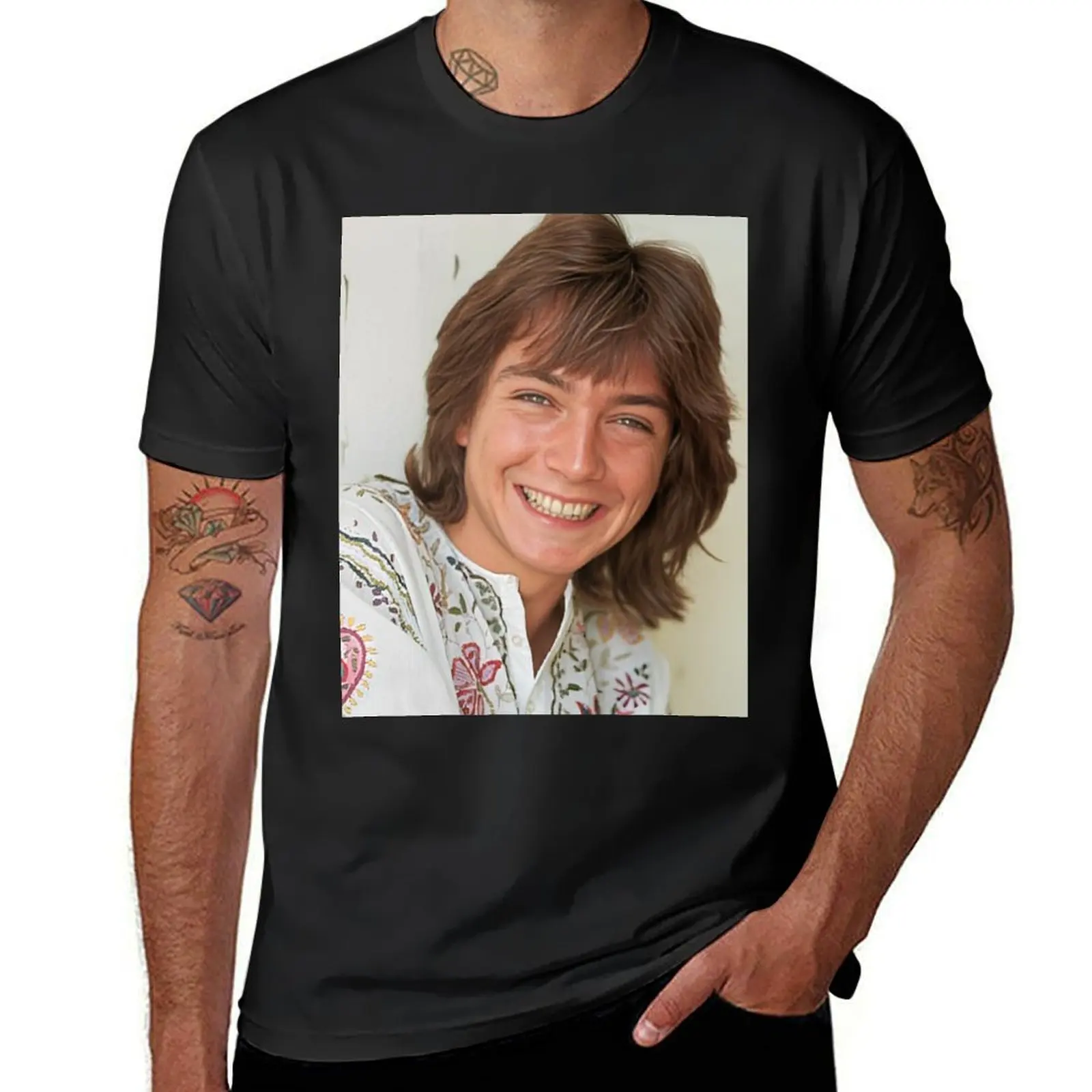 David Cassidy singer T-Shirt funnys animal prinfor boys anime clothes graphics heavyweight t shirts for men