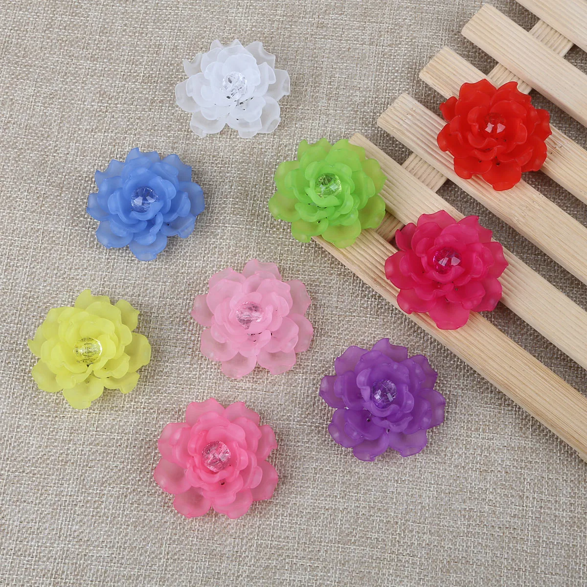 Multicolor acrílico flores grânulos para costura, acessórios de alta qualidade, diy, diy, diy, diy