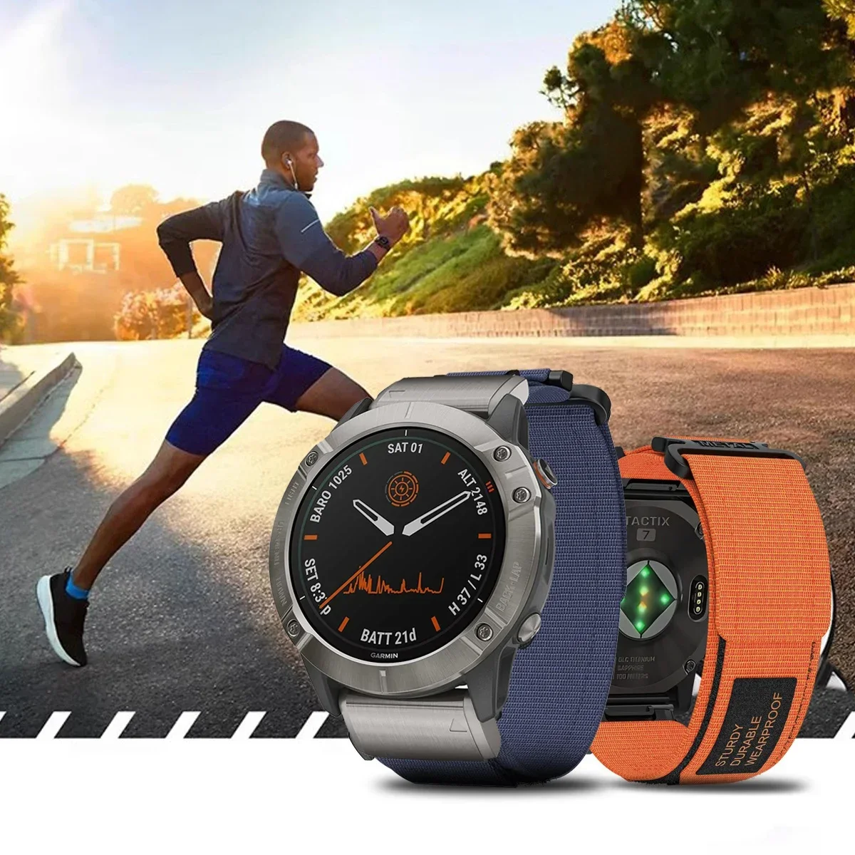 Cinturino rapido in nylon per Garmin Watch Instinct 2X Tactics Strap Fenix 6X Pro 5X Plus 7X 26mm 22mm Bracciale sportivo di ricambio