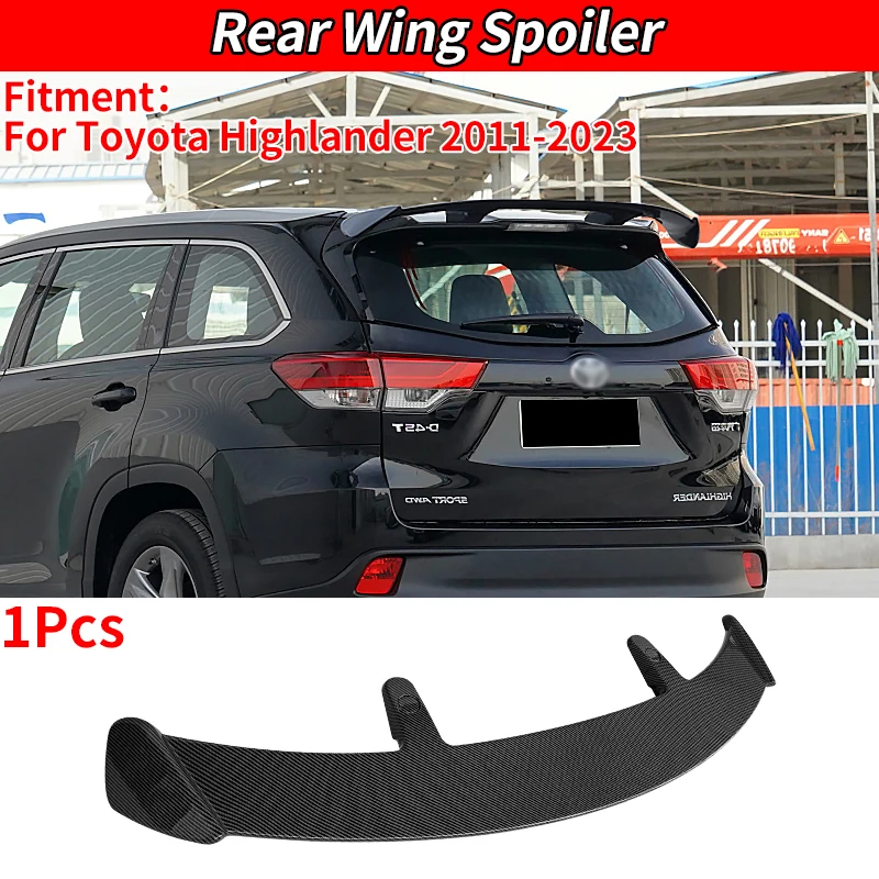 

Car Styling Sports Tail Modified For Highlander 2011-2023 ABS Carbon Fiber Spoiler Special Top Wing Auto Accessories